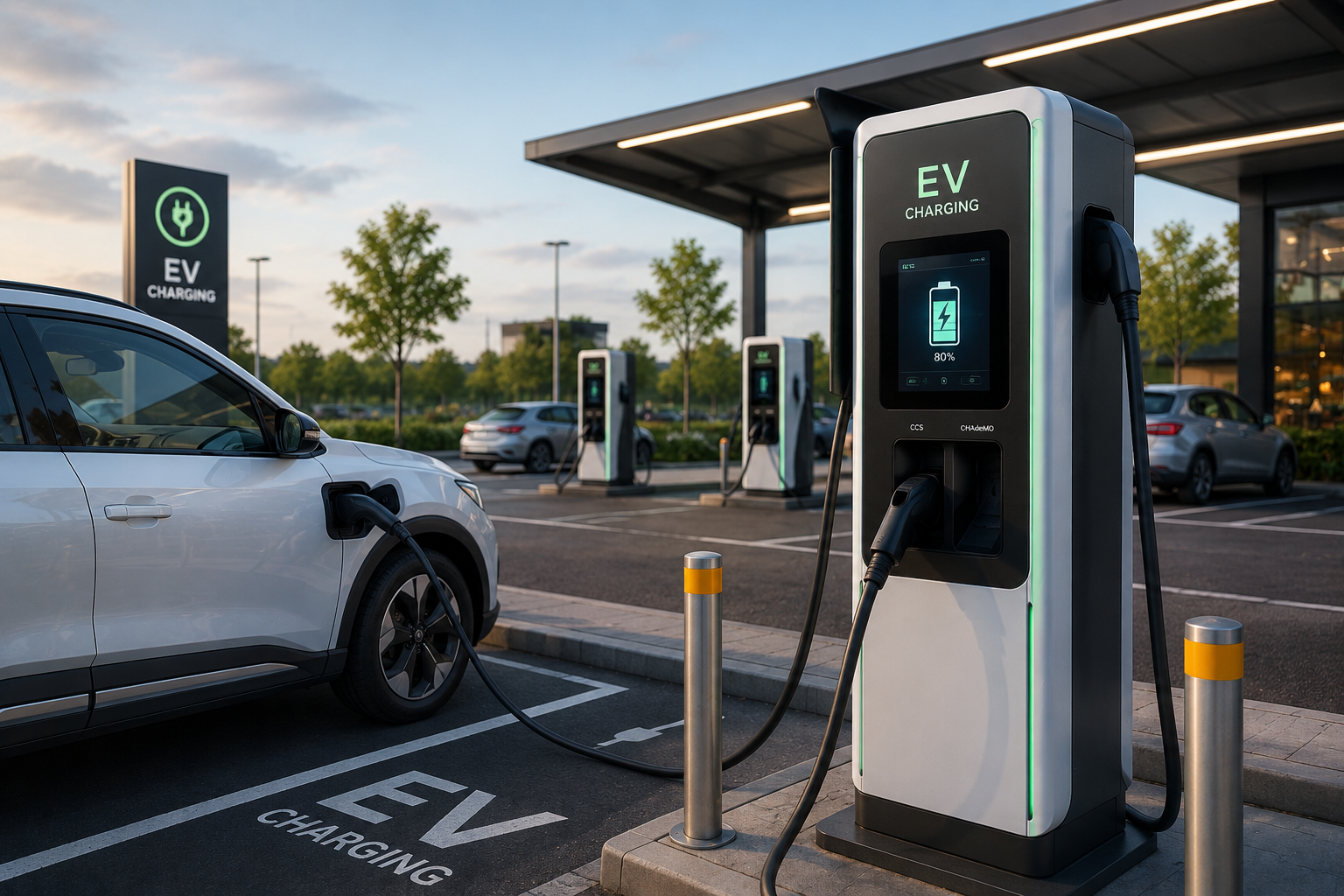 Futuristic electric vehicles on an Indian road
